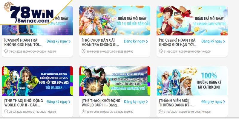 Ưu đãi cho người chơi